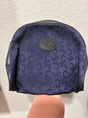 Celine Navy Monogram Toiletry Pouch